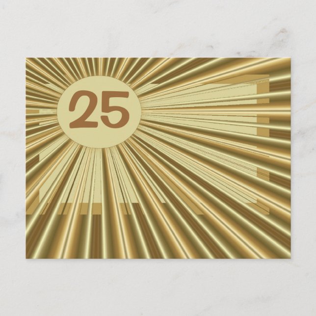 Custom Golden Blast Number Post Card (Front)