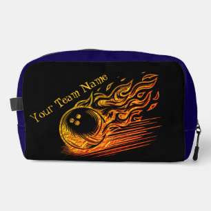 Custom Golden Bowling Art Design Dopp Kit