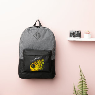 Custom Golden Bowling Art Design Port Authority® Backpack