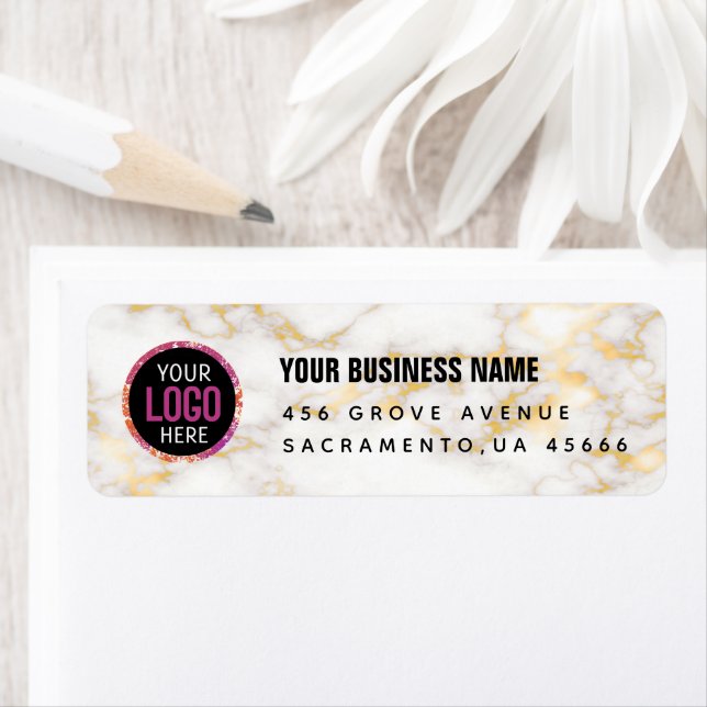 Custom golden color  Business Logo Label (Insitu)
