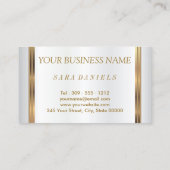 Custom - Golden Confetti & Hot Pink Lips Business Card (Back)