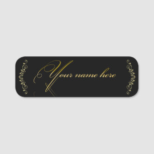 custom golden decoration name tag