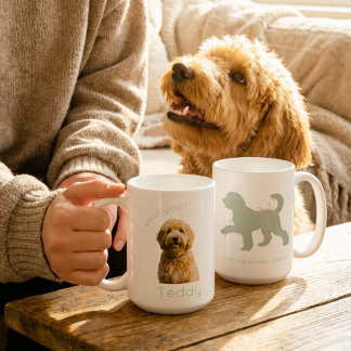 Custom Golden Doodle Photo I Woof You Personalized Coffee Mug