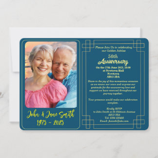 Custom Golden Jubilee 50th Anniversary Invitation