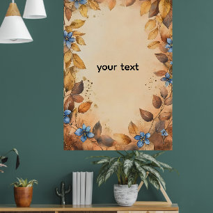 Custom golden leaves is a popular wall poster