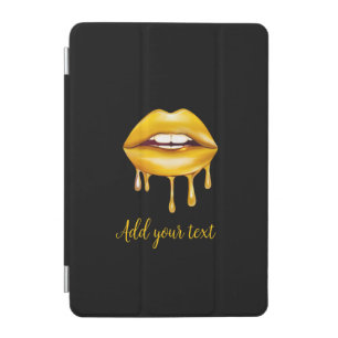 custom golden lips girly stylish  iPad mini cover