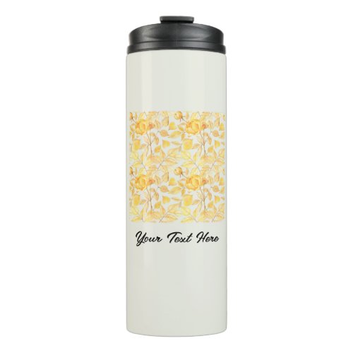 Custom  Golden Petal Cascade Thermal Tumbler