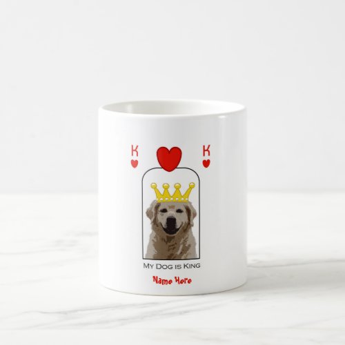 Custom Golden Retriever Dog King Hearts Mug