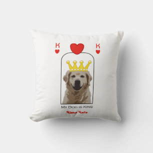 Custom Golden Retriever Dog King Hearts Pillow