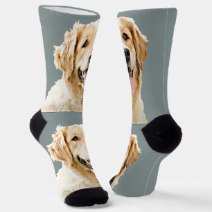 Custom Golden Retriever Dog Personalized Drawn Socks