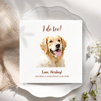Custom Golden Retriever Dog Personalized I Do Too  Napkins