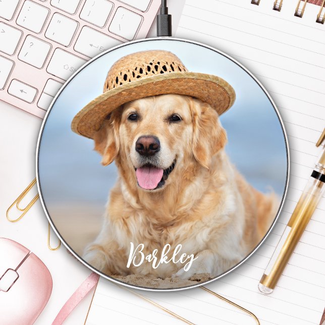 Custom Golden Retriever Dog Personalized Pet Photo Wireless Charger (Creator Uploaded)
