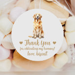 Custom Golden Retriever Dog Wedding Favor Stickers<br><div class="desc">Celebrate your special day with these cute custom watercolor dog wedding favor stickers. Many breeds available in my store and in the collection below. Customize with your pet's name.</div>