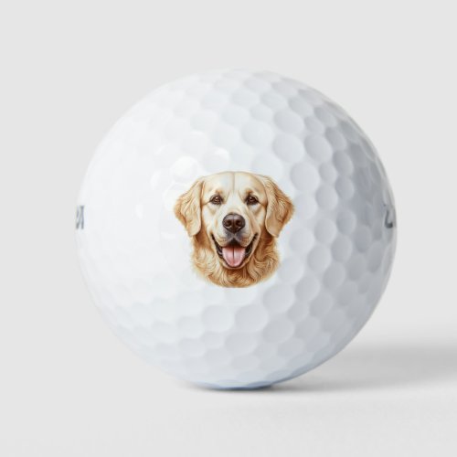 Custom Golden Retriever Life is Golden Dog Socks Golf Balls