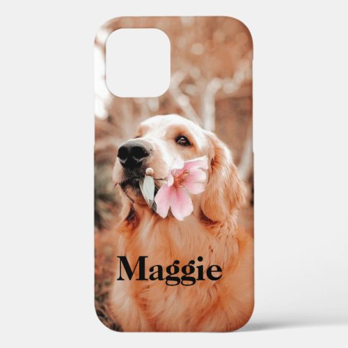 Custom Golden Retriever Photo  Dog Lover Gift iPhone 12 Case