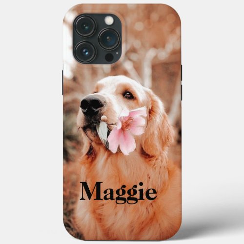Custom Golden Retriever Photo  Dog Lover Gift iPhone 13 Pro Max Case