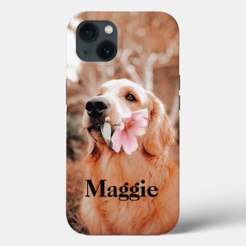 Custom Golden Retriever Photo  Dog Lover Gift iPhone 13 Case
