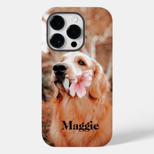 Custom Golden Retriever Photo  Dog Lover Gift Case_Mate iPhone 14 Pro Case