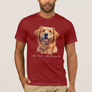 Custom Golden Retriever Watercolor Pet Portrait T- T-Shirt