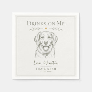 Custom Golden Retriever Wedding dog lover gift Napkins