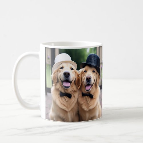 Custom Golden Retriever Wedding Mugs