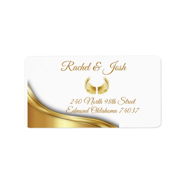 Custom Golden Return Adress Label (Front)