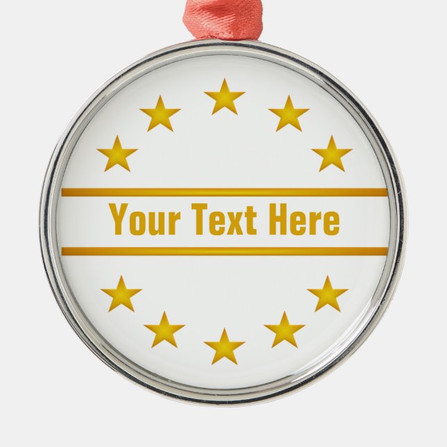 CUSTOM GOLDEN STARS ornament (Front)