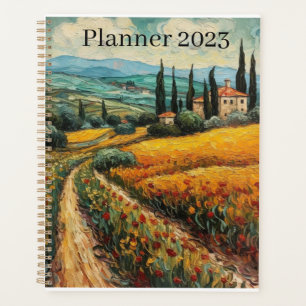 Custom Golden Tuscany Wildflower Countryside Planner