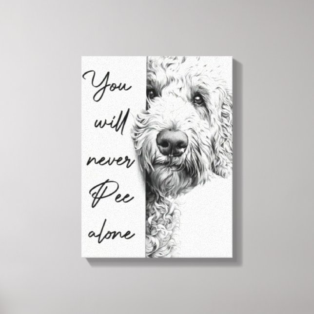 Custom Goldendoodle Canvas Wall Art (Front)