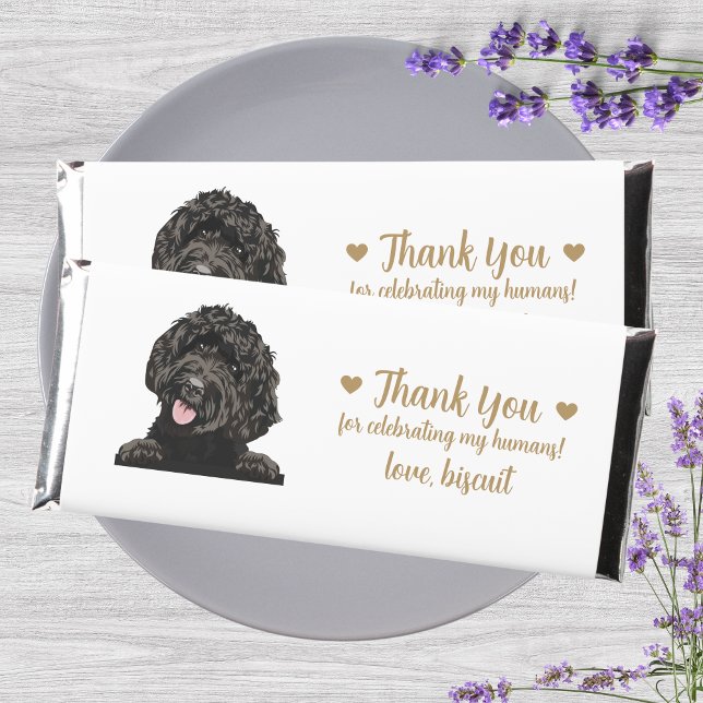 Custom Goldendoodle Dog Wedding  Hershey Bar Favors (Creator Uploaded)