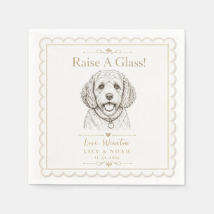 Custom Goldendoodle Wedding Dog lover gift Doodle Napkins
