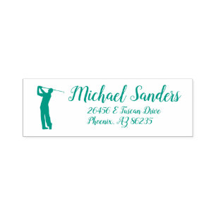 Custom Golf Address Stamp - Self-Inking Logo