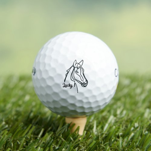 Custom golf ball gift with equestrian horse logo