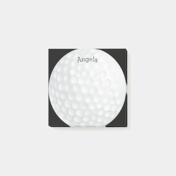 Custom Golf Ball Golfing Design Post It Note by annpowellart at Zazzle