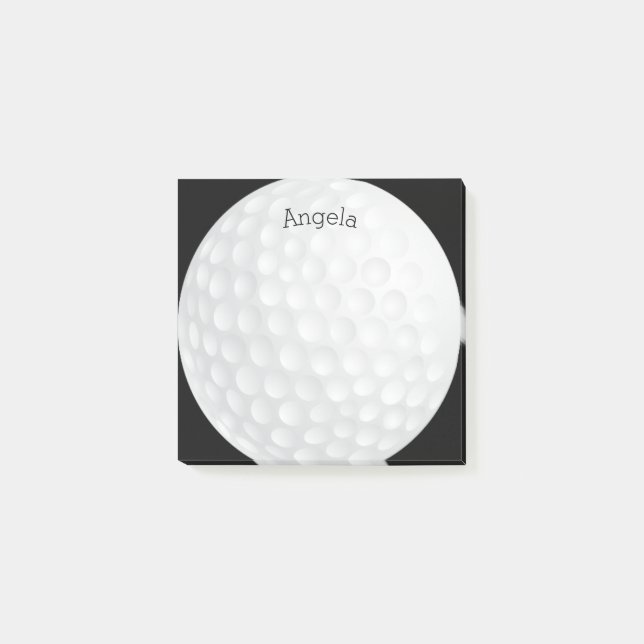 custom golf ball golfing design post it note (Front)