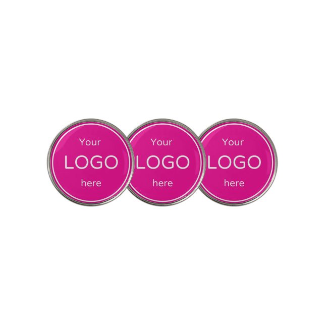 Custom Golf Ball Marker add Logo pink (3 Up)