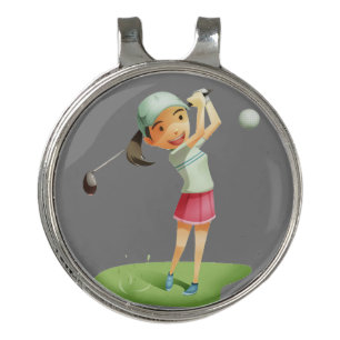 Custom Golf Ball Marker and Hat Clip Set