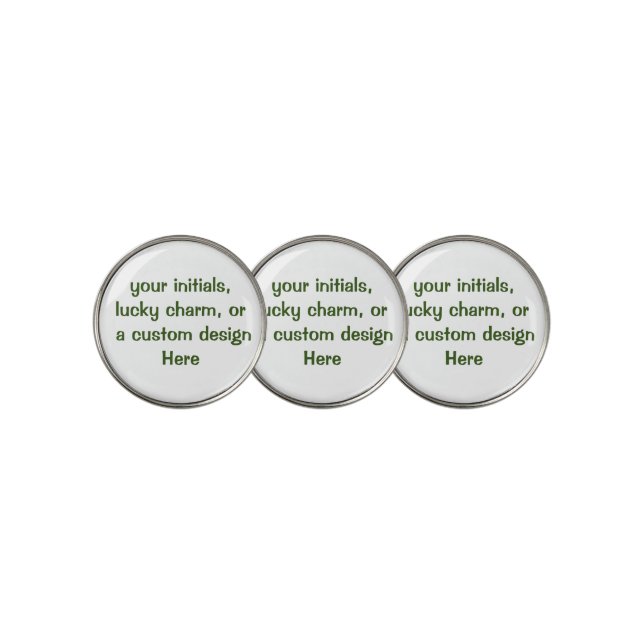 Custom Golf Ball Marker - Personal Monogram/Photo (3 Up)