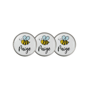 Custom golf ball marker with cute honey bee logo