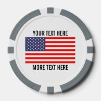 Custom golf ball markers - patriotic american flag