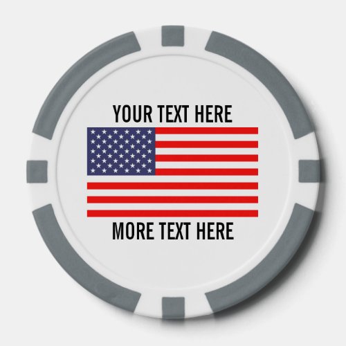 Custom golf ball markers _ patriotic american flag poker chips
