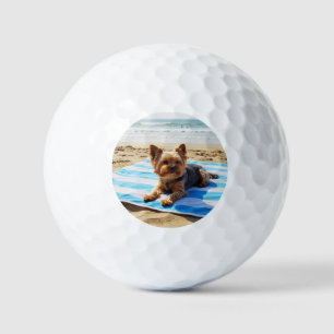 custom golf ball set- Yorkie dad- yorkie mom