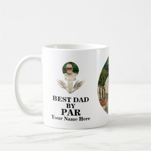 Custom golf ball shape photo Best dad by par Coffee Mug