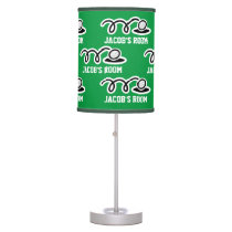 Custom golf ball theme boys bedroom table lamp