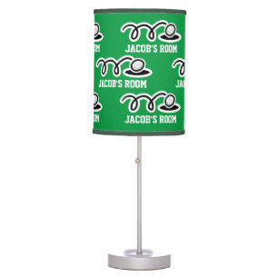 Custom golf ball theme boys bedroom table lamp