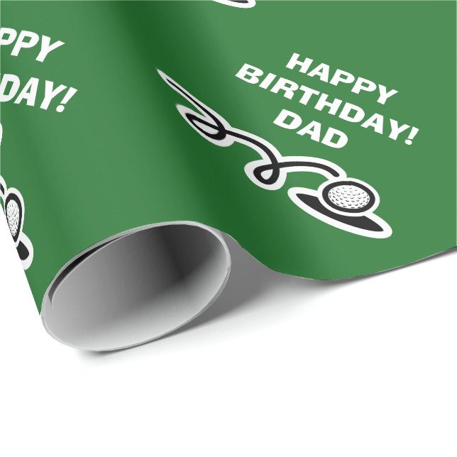 Custom golf ball wrapping paper for men's Birthday (Roll Corner)