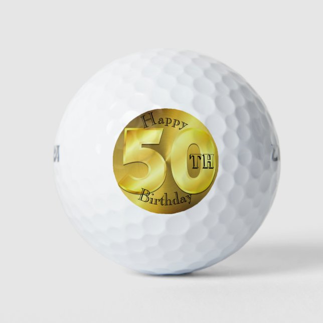 Custom Golf Balls For 50th Birthday (Front)