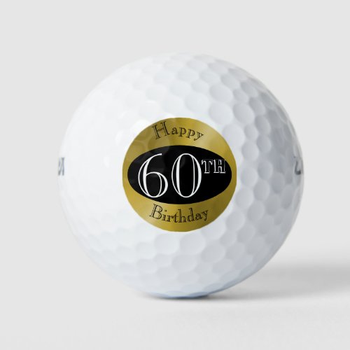 Custom Golf Balls For 60th Birthday