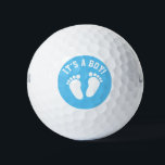 Custom golf balls for sports baby shower party<br><div class="desc">Custom golf balls for sports baby shower party. Personalized Wilson balls for new dad and mom. Add your own name or quote like It's a boy! Unique gift idea for golfers and golfing fans. baby feet foot prints design. Unique gift ideas for new parents,  guests,  friends,  mommy,  daddy etc.</div>