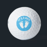 Custom golf balls for sports baby shower party<br><div class="desc">Custom golf balls for sports baby shower party. Personalized Wilson balls for new dad and mom. Add your own name or quote like It's a boy! Unique gift idea for golfers and golfing fans. baby feet foot prints design. Unique gift ideas for new parents,  guests,  friends,  mommy,  daddy etc.</div>
